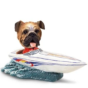 Bulldog Motorboat Doogie Collectible Dog Figurine