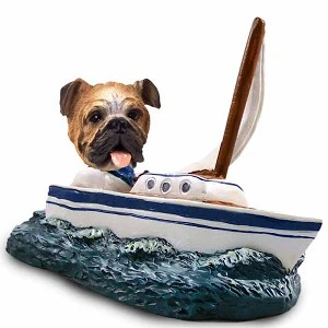 Bulldog Sailboat Doogie Collectible Dog Figurine