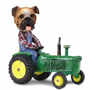 Bulldog Tractor Doogie Collectible Dog Figurine