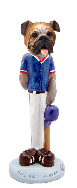 Bulldog Baseball Doogie Collectible Dog Figurine