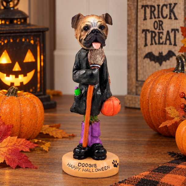 Bulldog Happy Halloween Doogie Collectible Dog Figurine