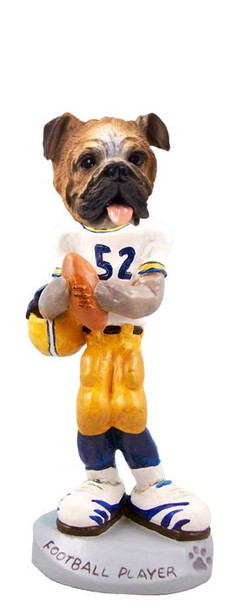 Bulldog Football Player Doogie Collectible Dog Figurine