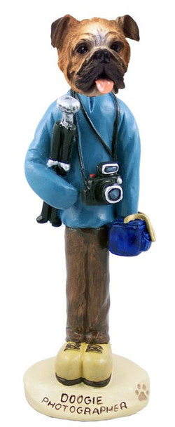 Bulldog Photographer Doogie Collectible Dog Figurine