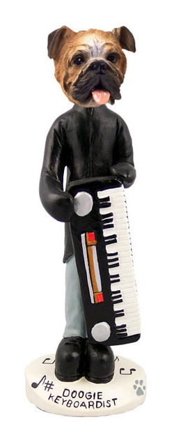 Bulldog Keyboardist Doogie Collectible Dog Figurine