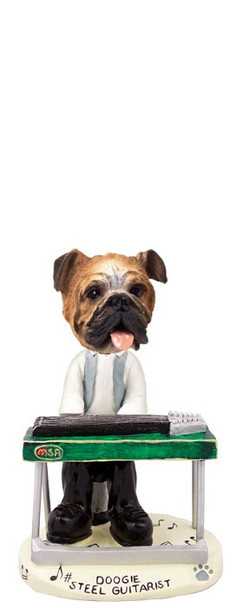 Bulldog Steel Guitarist Doogie Collectible Dog Figurine