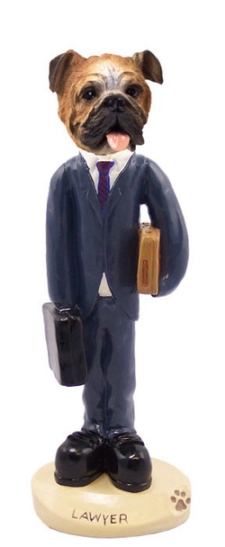 Bulldog Lawyer Doogie Collectible Dog Figurine