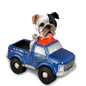 Brindle Bulldog Pickup Doogie Collectible Dog Figurine