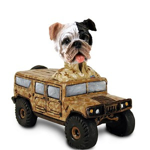Brindle Bulldog Hummer Doogie Collectible Dog Figurine