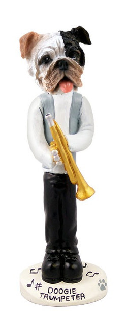 Brindle Bulldog Trumpeter Doogie Collectible Dog Figurine