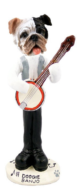 Brindle Bulldog Banjo Doogie Collectible Dog Figurine