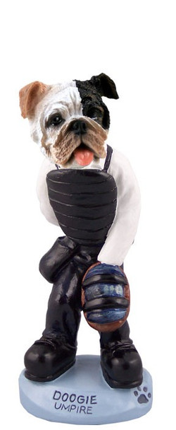 Brindle Bulldog Umpire Doogie Collectible Dog Figurine