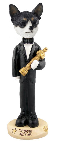 Black & White Chihuahua Actor Doogie Collectible Dog Figurine