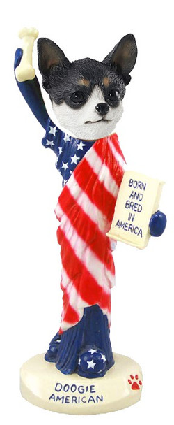 Black & White Chihuahua American Doogie Collectible Dog Figurine