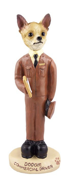 Tan & White Chihuahua Commercial Driver Doogie Collectible Dog Figurine