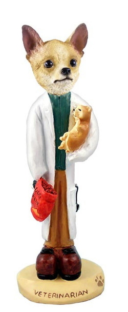 Tan & White Chihuahua Veterinarian Doogie Collectible Dog Figurine