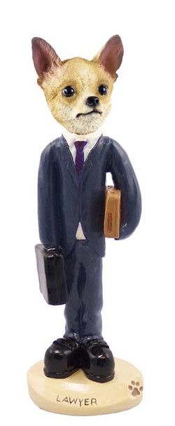 Tan & White Chihuahua Lawyer Doogie Collectible Dog Figurine