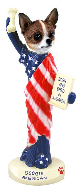 Brindle & White Chihuahua American Doogie Collectible Dog Figurine