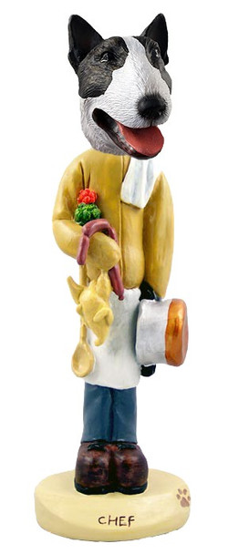 Brindle Bull Terrier Chef Doogie Collectible Dog Figurine