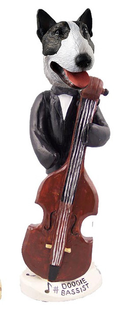 Brindle Bull Terrier Bassist Doogie Collectible Dog Figurine