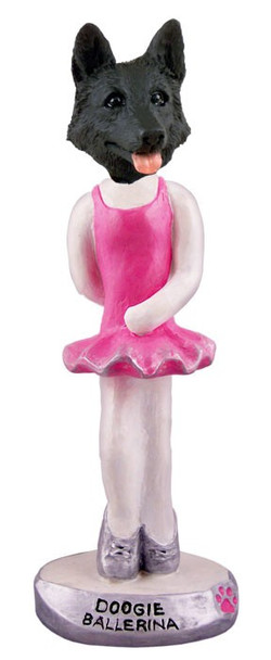 Black German Shepherd Ballerina Doogie Collectible Dog Figurine
