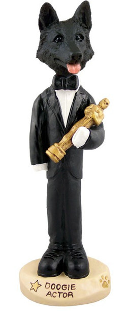 Black German Shepherd Actor Doogie Collectible Dog Figurine