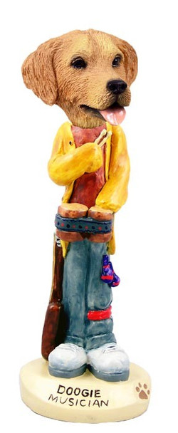 Golden Retriever Musician Doogie Collectible Dog Figurine