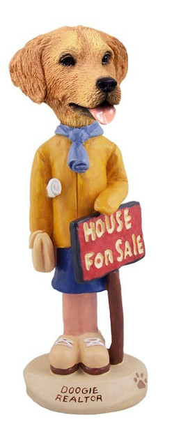 Golden Retriever Female Realtor Doogie Collectible Dog Figurine