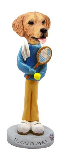Golden Retriever Tennis Player Doogie Collectible Dog Figurine