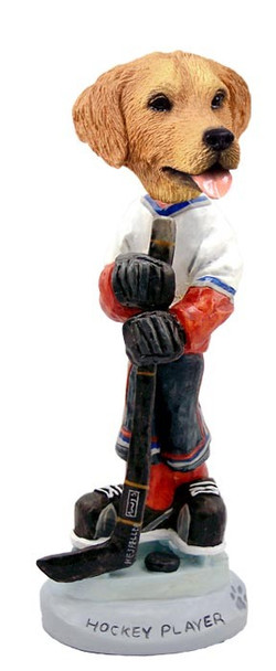 Golden Retriever Hockey Player Doogie Collectible Dog Figurine