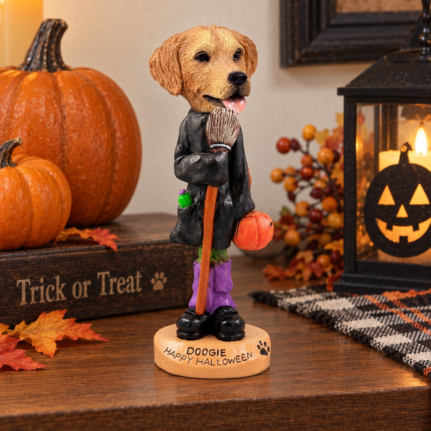 Golden Retriever Happy Halloween Doogie Collectible Dog Figurine
