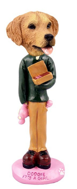 Golden Retriever It's a Girl Doogie Collectible Dog Figurine