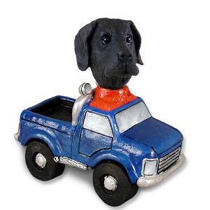 Black Great Dane Uncropped Ears Pickup Doogie Collectible Dog Figurine
