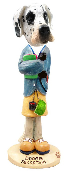 Great Dane (Harelquin Uncropped Ears) Secretary Doogie Collectible Dog Figurine
