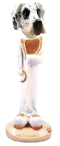 Great Dane (Harelquin Uncropped Ears) Lil Angel Doogie Collectible Dog Figurine