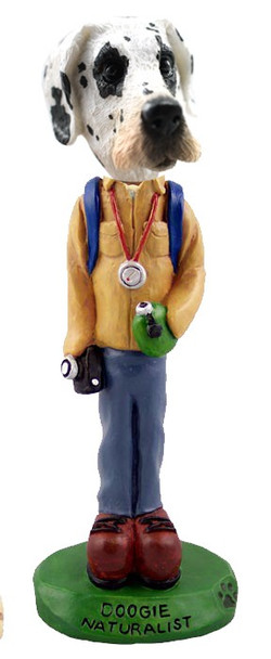 Great Dane (Harelquin Uncropped Ears) Naturalist Doogie Collectible Dog Figurine