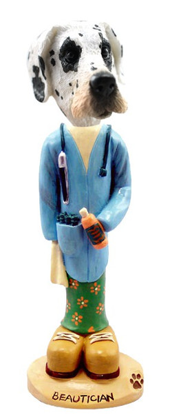 Great Dane (Harelquin Uncropped Ears) Beautician Doogie Collectible Dog Figurine