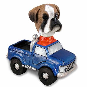 Boxer (Uncropped Ears) Pickup Doogie Collectible Dog Figurine