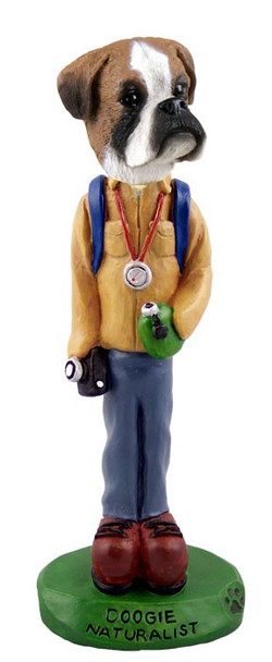Boxer (Uncropped Ears) Naturalist Doogie Collectible Dog Figurine