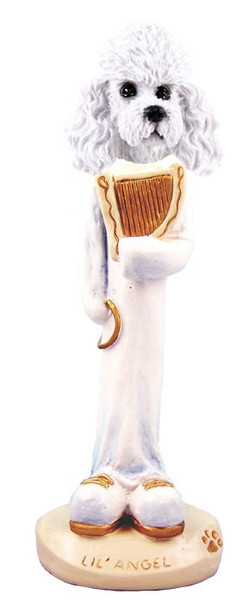 White Poodle with Sport Cut Lil Angel Doogie Collectible Dog Figurine