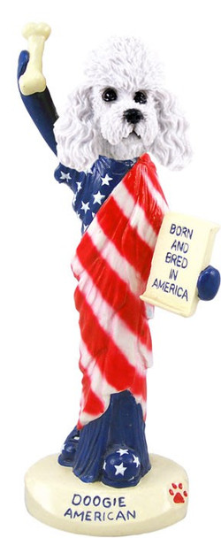 White Poodle with Sport Cut American Doogie Collectible Dog Figurine