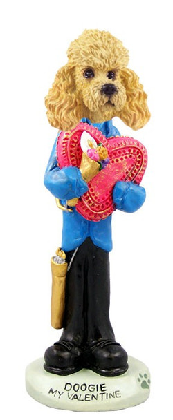 Apricot Poodle Valentine Doogie Collectible Dog Figurine