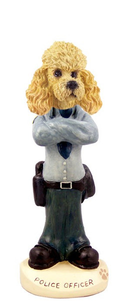 Apricot Poodle Police Doogie Collectible Dog Figurine