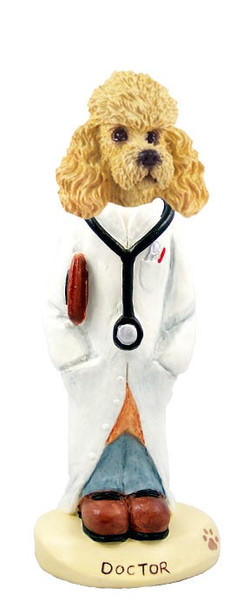 Apricot Poodle Doctor Doogie Collectible Dog Figurine