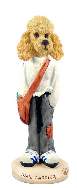 Apricot Poodle Mail Carrier Doogie Collectible Dog Figurine