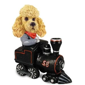 Apricot Poodle Train Doogie Collectible Dog Figurine