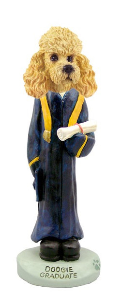 Apricot Poodle Graduate Doogie Collectible Dog Figurine