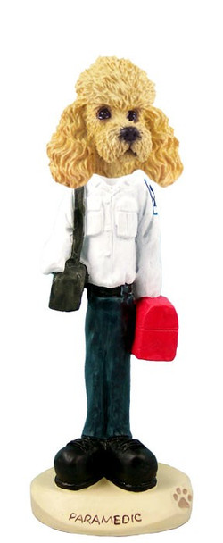 Apricot Poodle Paramedic Doogie Collectible Dog Figurine