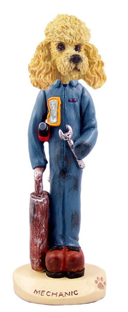 Apricot Poodle Mechanic Doogie Collectible Dog Figurine