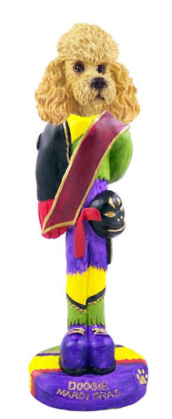 Apricot Poodle Mardi Gras Doogie Collectible Dog Figurine
