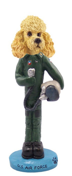 Apricot Poodle U S Air Force Doogie Collectible Dog Figurine